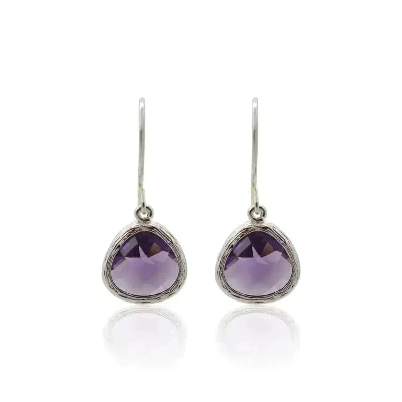 Amethyst Mini Drops - Dangle Purple Earrings - Mystic Soul Jewelry
