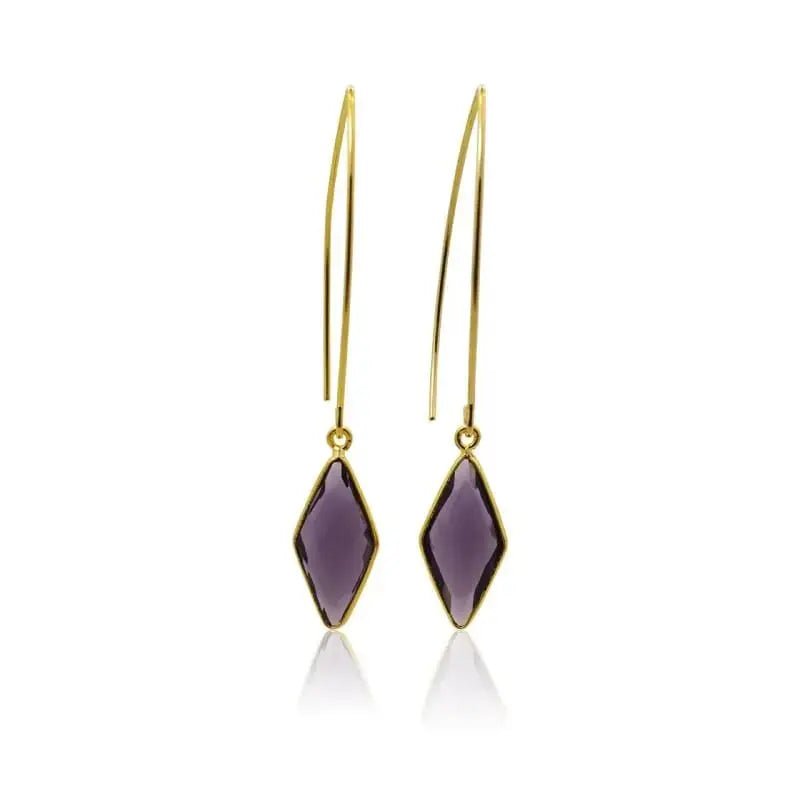 Amethyst Spike Earrings | Healing Jewelry - Mystic Soul Jewelry