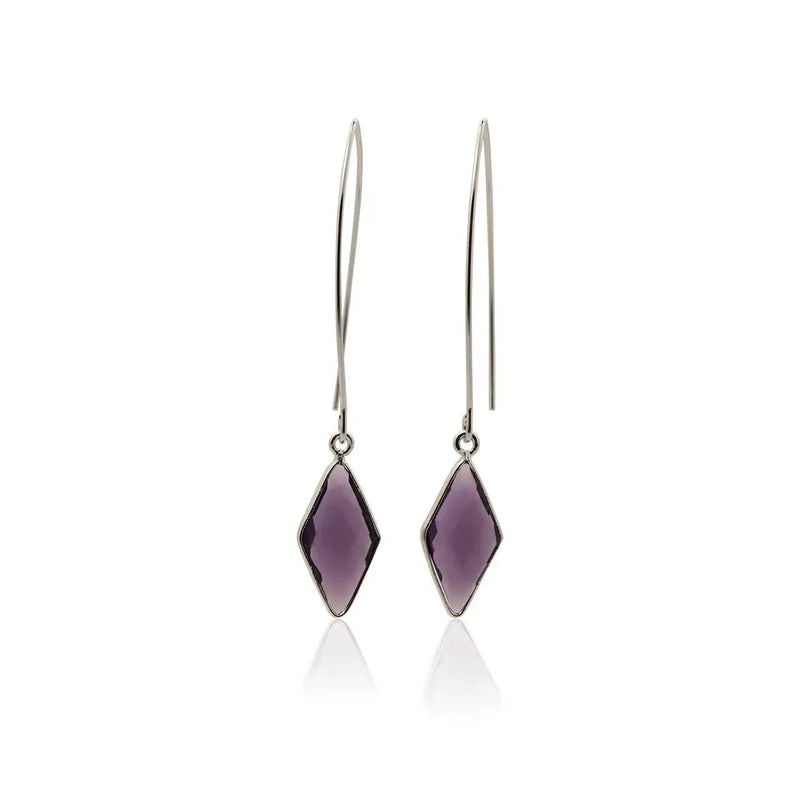 Amethyst Spike Earrings | Healing Jewelry - Mystic Soul Jewelry