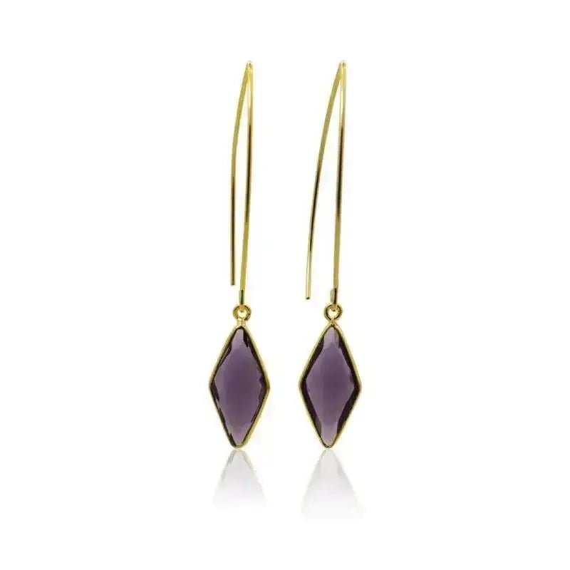 Amethyst Spike Earrings | Healing Jewelry - Mystic Soul Jewelry