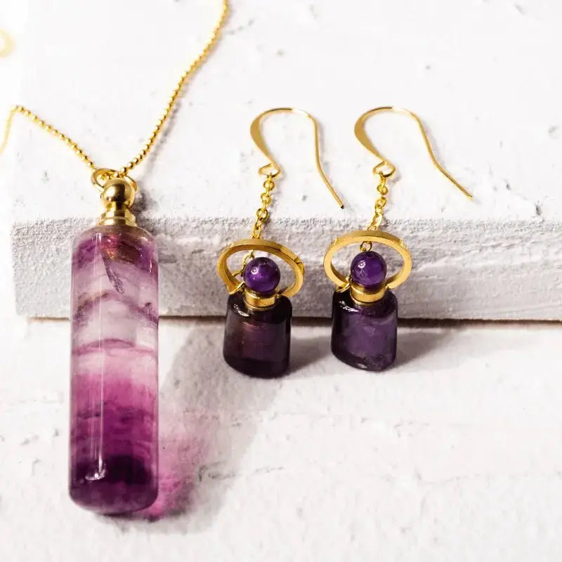 Amethyst Vial Necklace - Mystic Soul Jewelry
