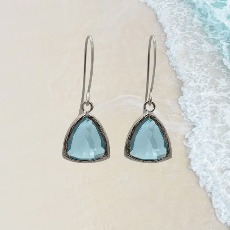 Aqua Athena Earrings | Ocean Themed Jewelry - Mystic Soul Jewelry