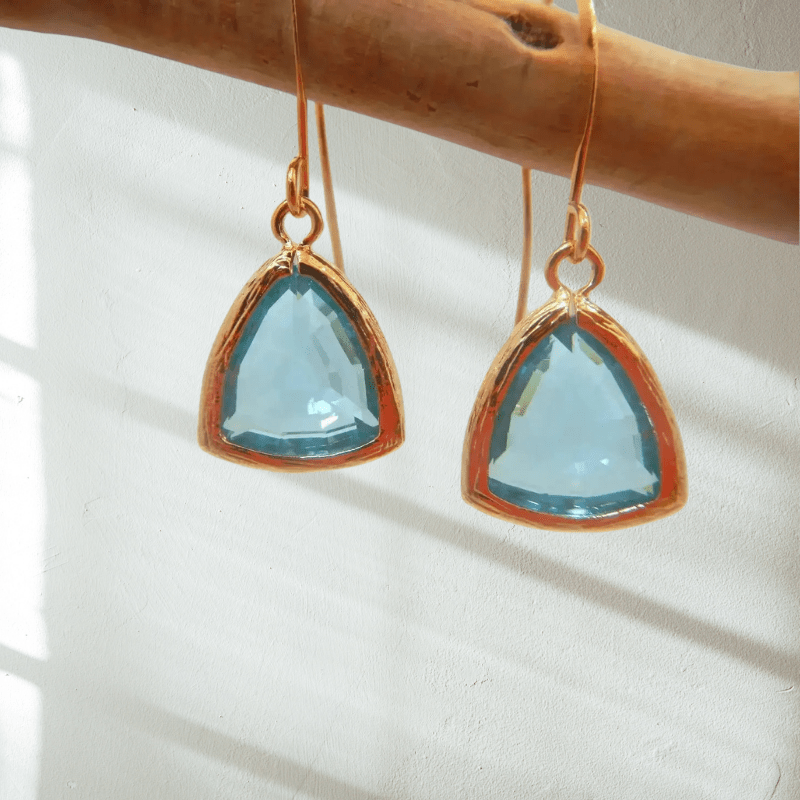 Aqua Athena Earrings | Ocean Themed Jewelry - Mystic Soul Jewelry