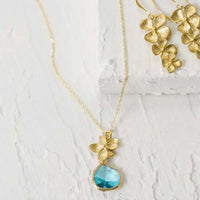 Aqua Orchid Necklace - Mystic Soul Jewelry