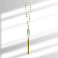 Aqua Tassel Necklace | Ocean Themed Jewelry - Mystic Soul Jewelry