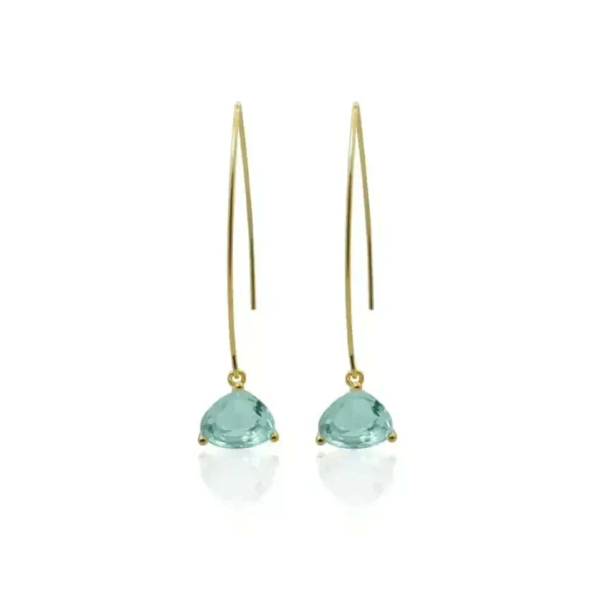 aqua gold earrings