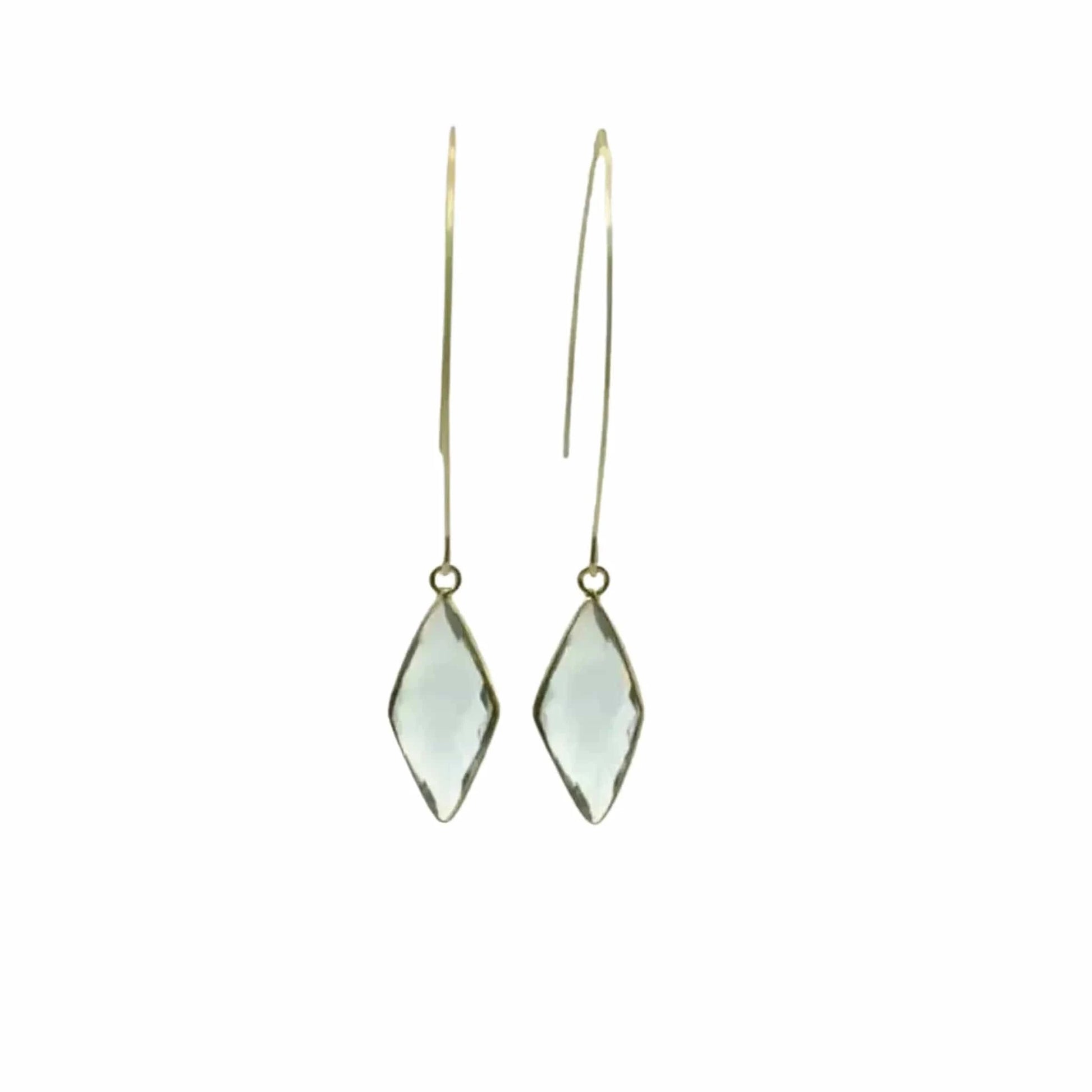aqua spike earrings gold