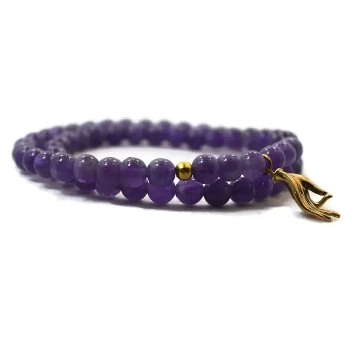 As seen in YogiApproved | Amethyst Yoga Jewelry | Peace and Balance Mudra Bracelet - Mystic Soul Jewelry