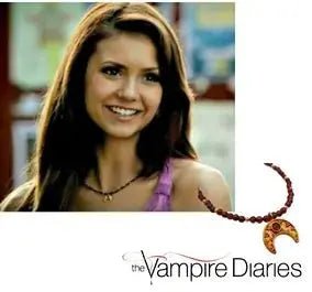 As seen on The Vampire Diaries | Garnet Moon Necklace - Mystic Soul Jewelry