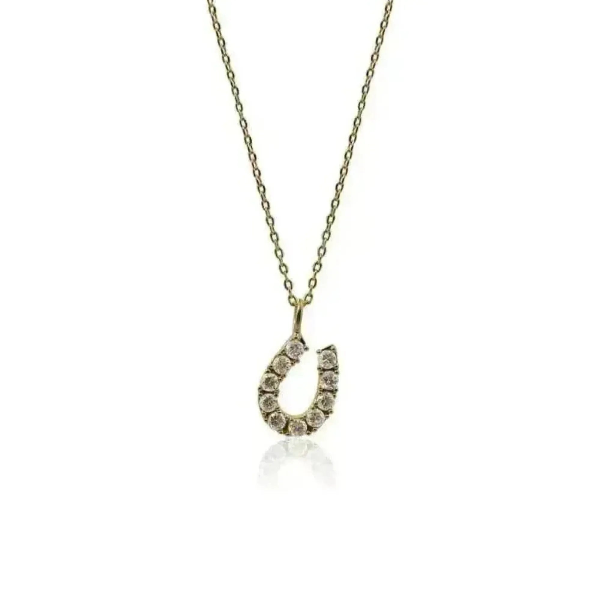 Good Luck Crystal Horseshoe Necklace | As seen on Baby Daddy