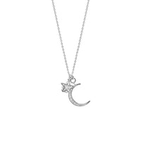 Aurora Crystal Moon Star Necklace - Mystic Soul Jewelry