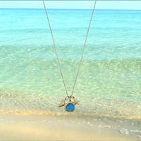 Beach Necklace - Capri Mini Drop Shell and Starfish Necklace - Mystic Soul Jewelry