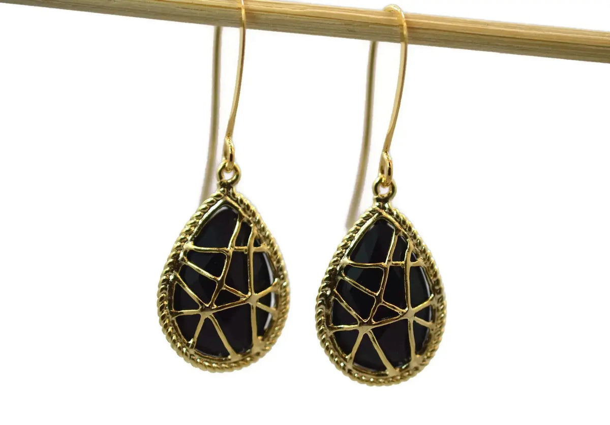 Black Earrings | The Webs We Weave | Magical Design - Mystic Soul Jewelry