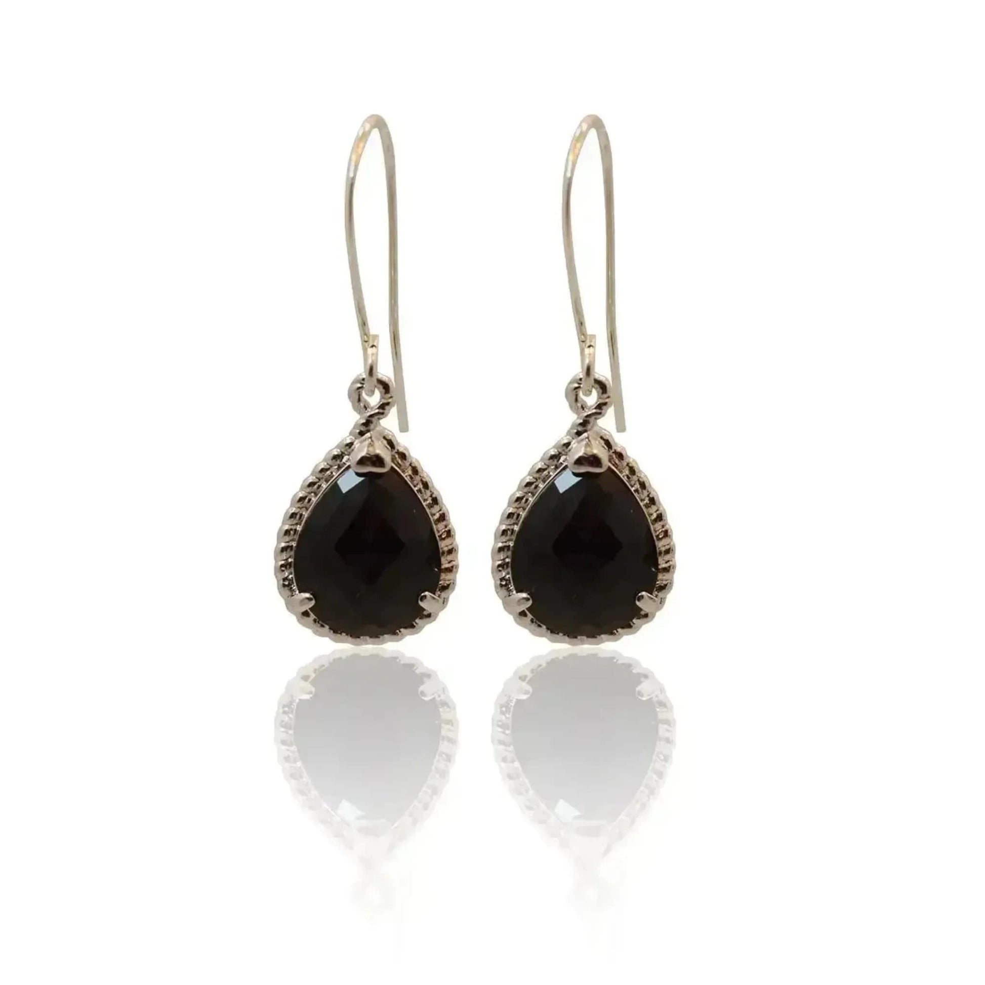 black silver earrings
