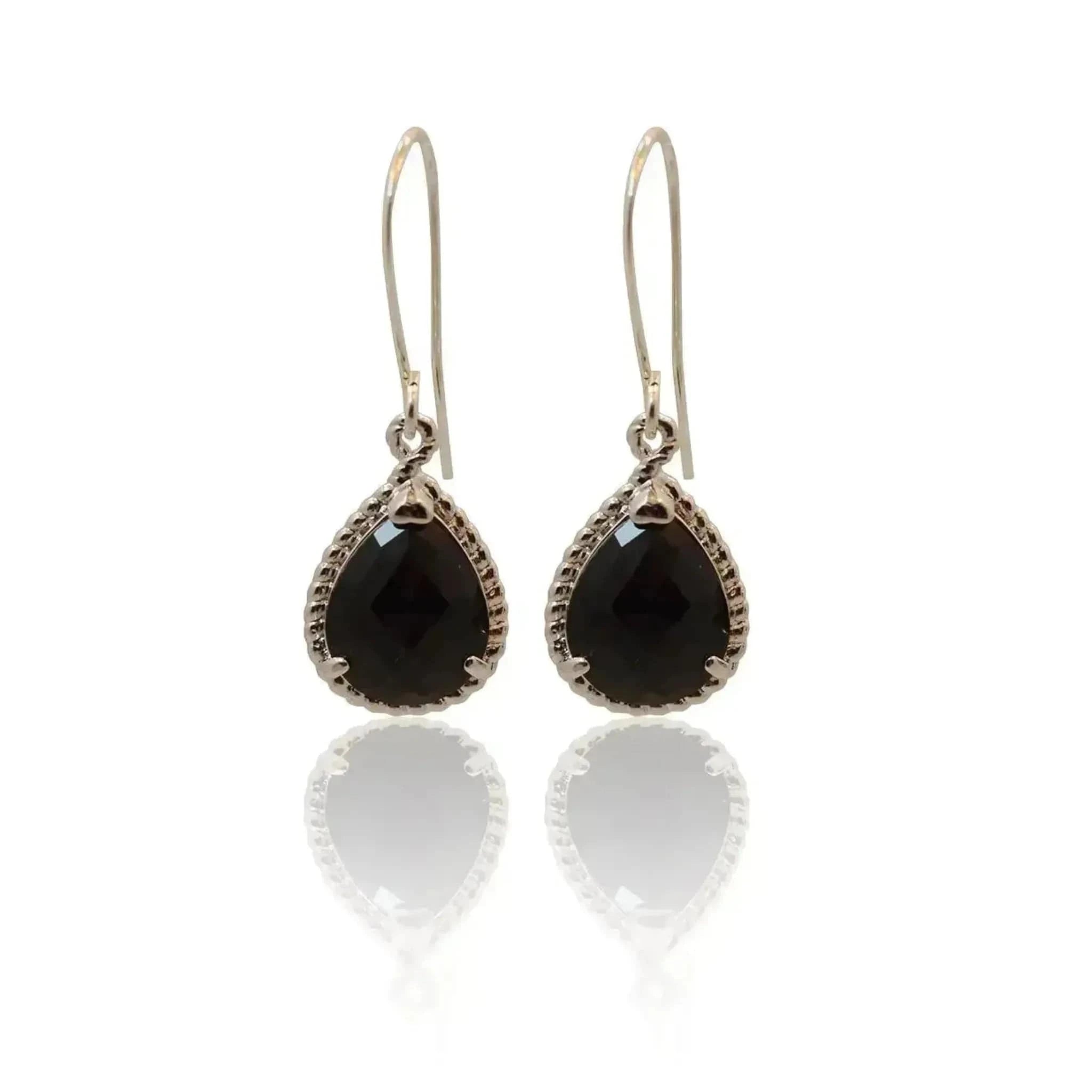 black silver earrings