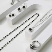 black silver spiritual gemstone jewelry