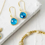 blue gold earrings