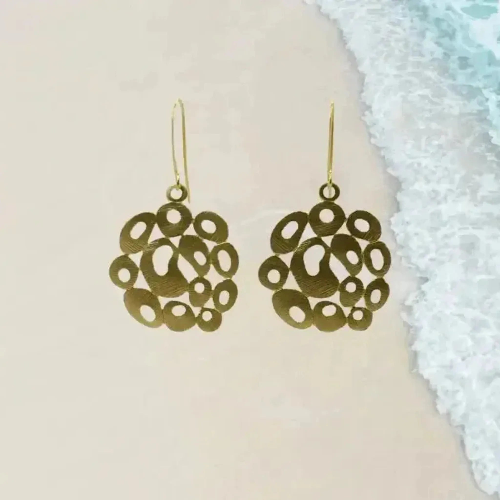 gold bubbles earrings