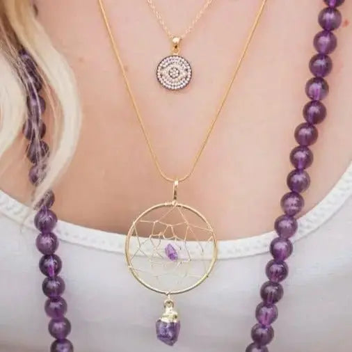 Celestial Insight Crystal Third Eye Necklace - Victoria Lyn - Mystic Soul Jewelry