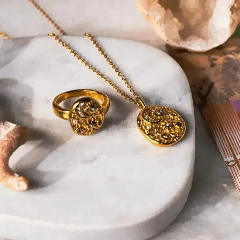 jewelry set moon, star, eye