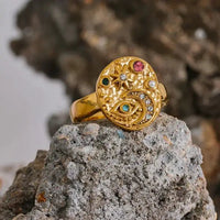 Celestial Moon Ring - Gold - Plated Stainless Steel | Luna Magic Collection - Mystic Soul Jewelry