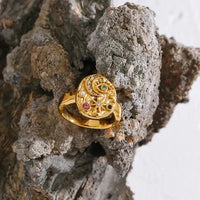 Celestial Moon Ring - Gold - Plated Stainless Steel | Luna Magic Collection - Mystic Soul Jewelry