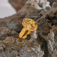 Celestial Moon Ring - Gold - Plated Stainless Steel | Luna Magic Collection - Mystic Soul Jewelry