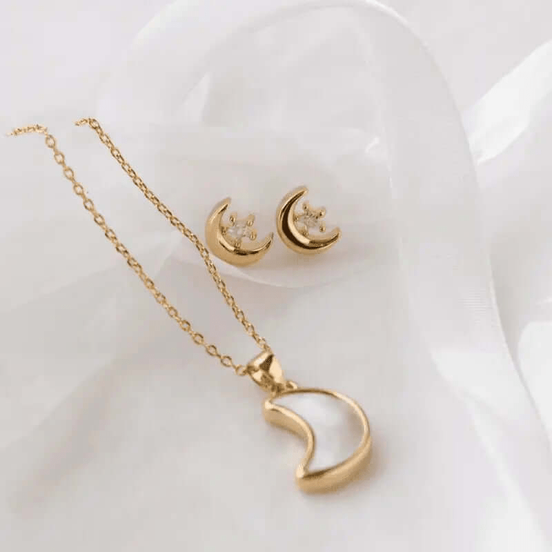 Celestial Studs - Crescent Moon Earrings - Mystic Soul Jewelry