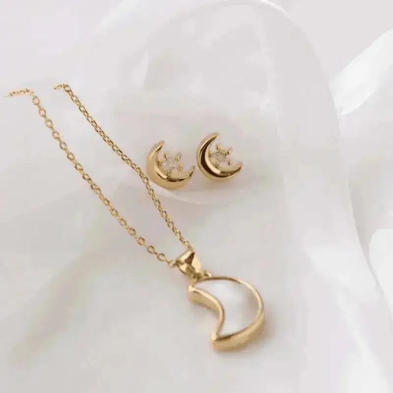 Celestial Studs - Crescent Moon Earrings - Mystic Soul Jewelry