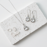 Clear Exquisite Teardrop Necklace | April Birthstone Sparkle