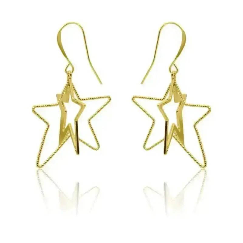 Cosmic Dance 3D Star Earrings - Mystic Soul Jewelry