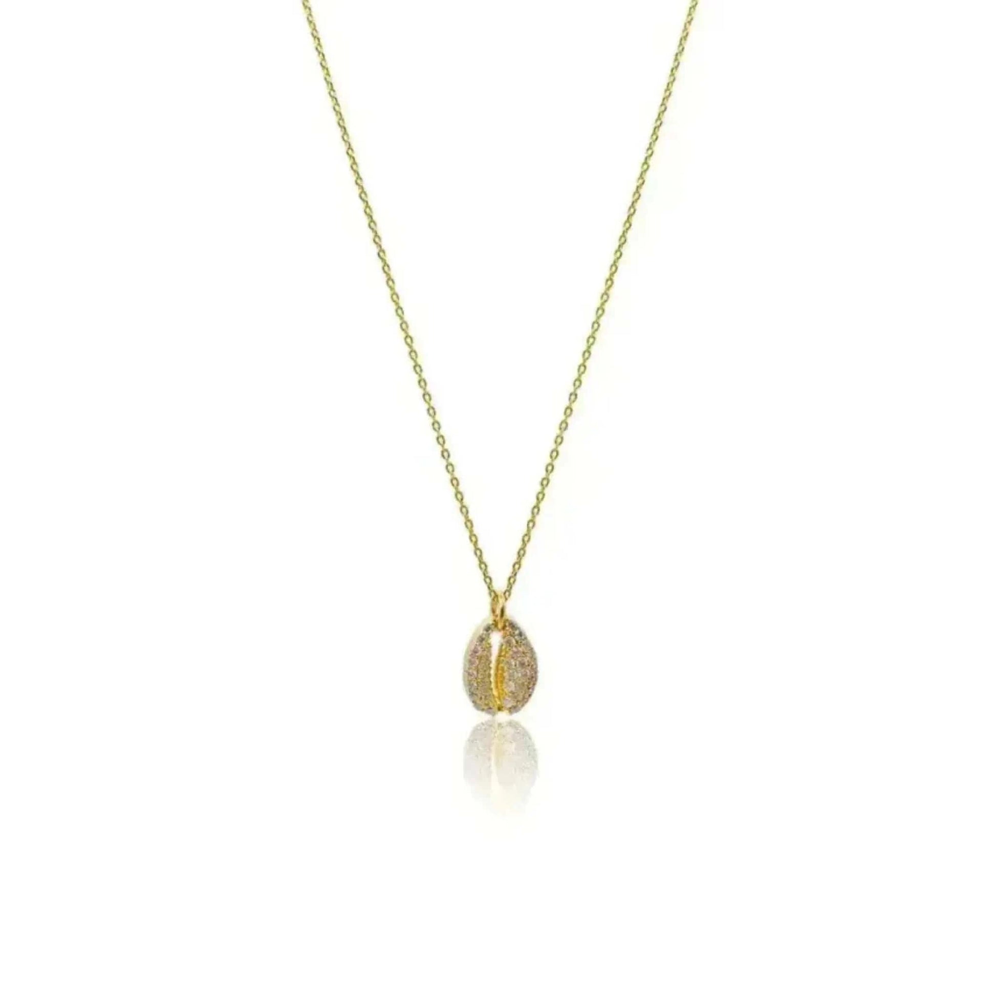 cowrie crystal shell necklace