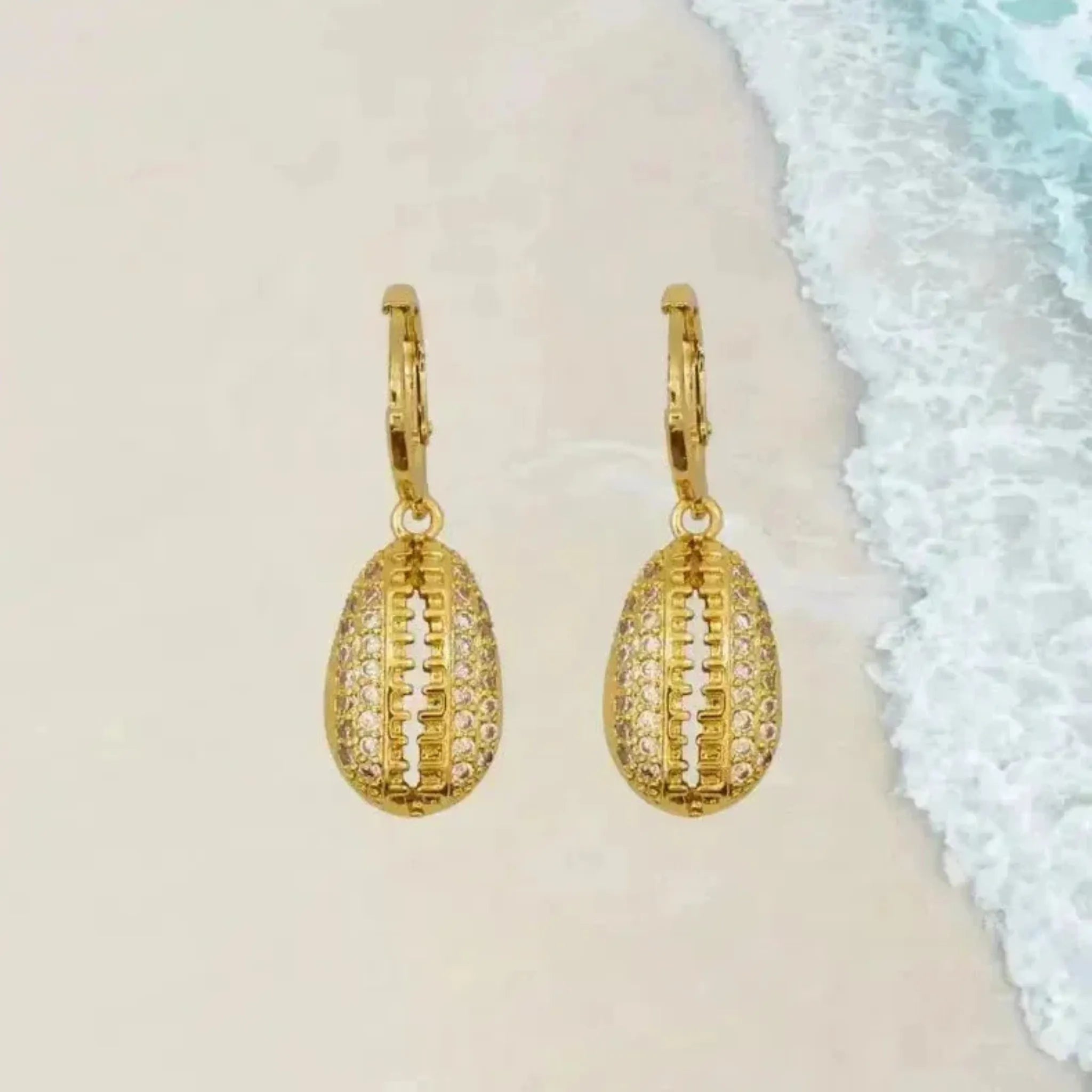 cowrie shell earrings