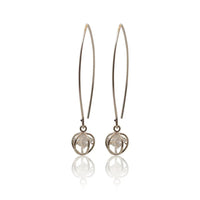 Crystal Ball Long Gold Earrings - Mystic Soul Jewelry