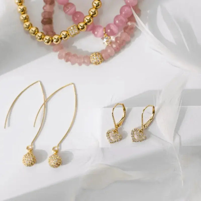 Crystal Heart Earrings - Mystic Soul Jewelry