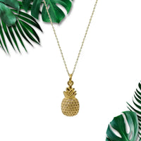 Crystal Pineapple Necklace - Gold or Silver - Mystic Soul Jewelry