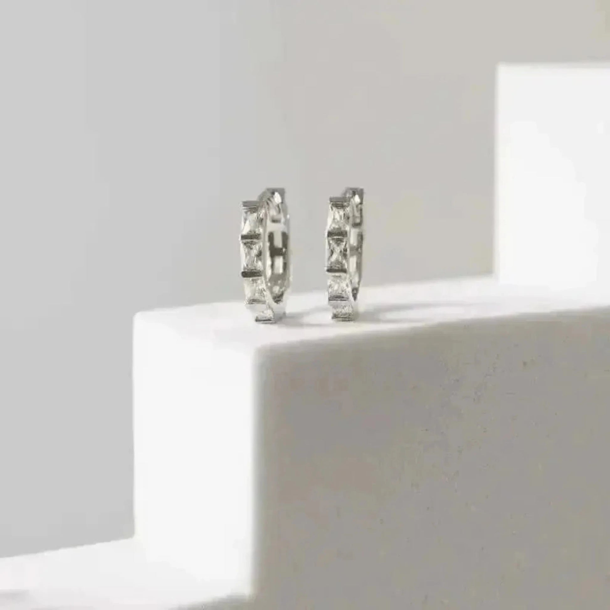 crystal huggies silver