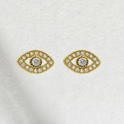 crystal third eye stud earrings