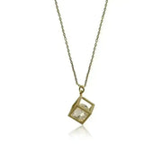 Crystal Floating Necklace | April Birthstone