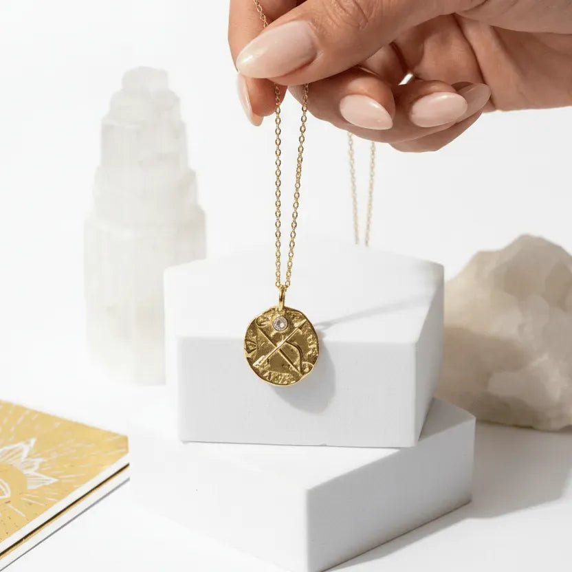 cupids arrow gold necklace