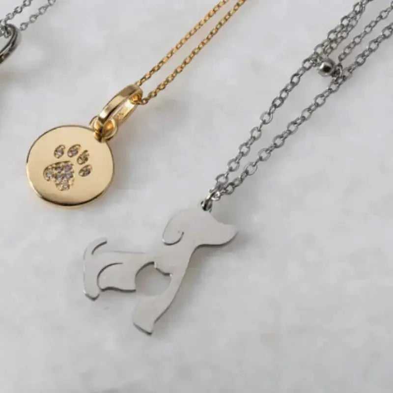 Dog & Cat Bond Necklace | Pet Love Pendant | Mystic Soul Jewelry - Mystic Soul Jewelry