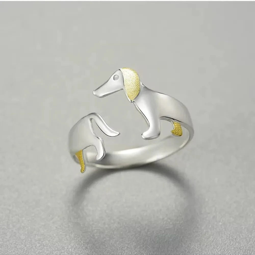dog ring gold silver
