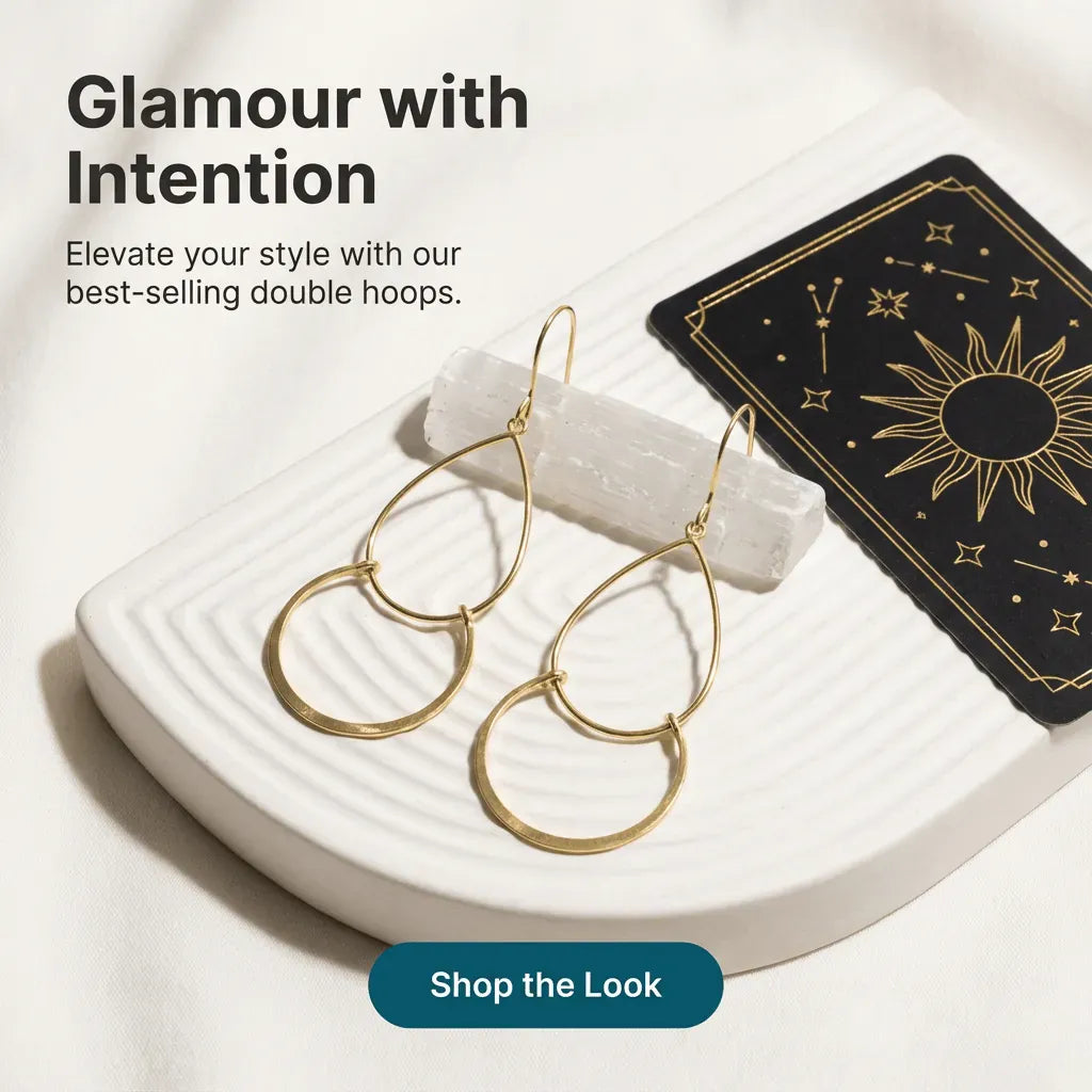 double hoop gold earrings