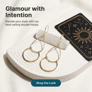 double hoop gold earrings