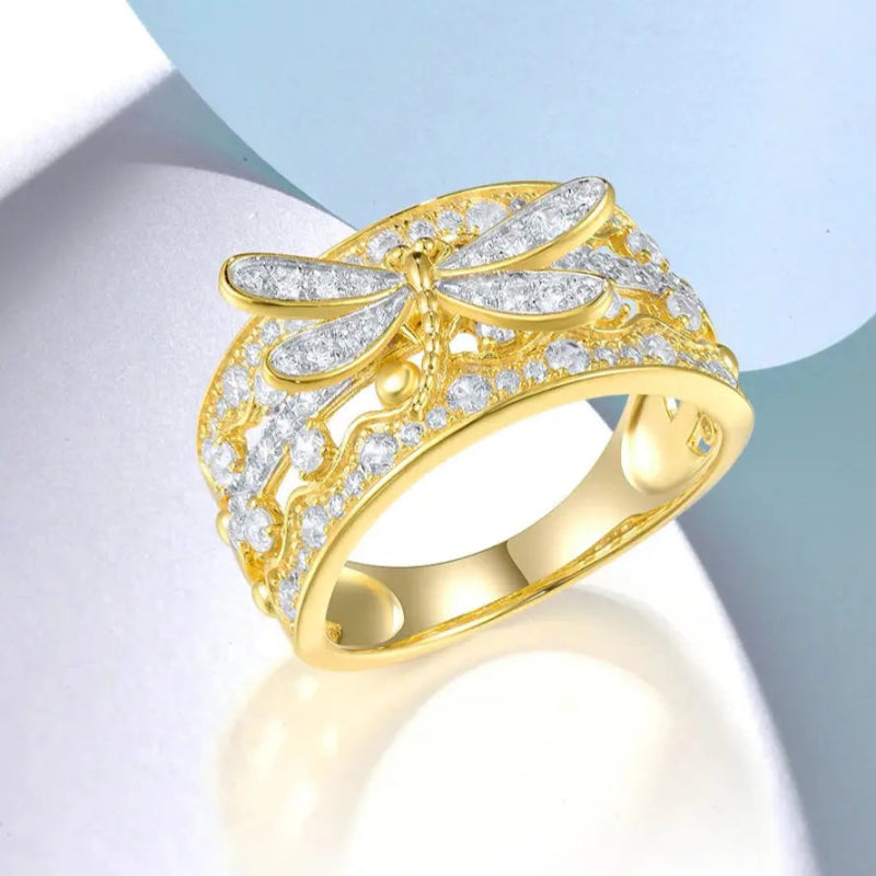 Dragonfly Ring | Sprit Animal |  3D Dragonfly Design Mystic Soul Jewelry