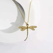 gold dragonfly necklace