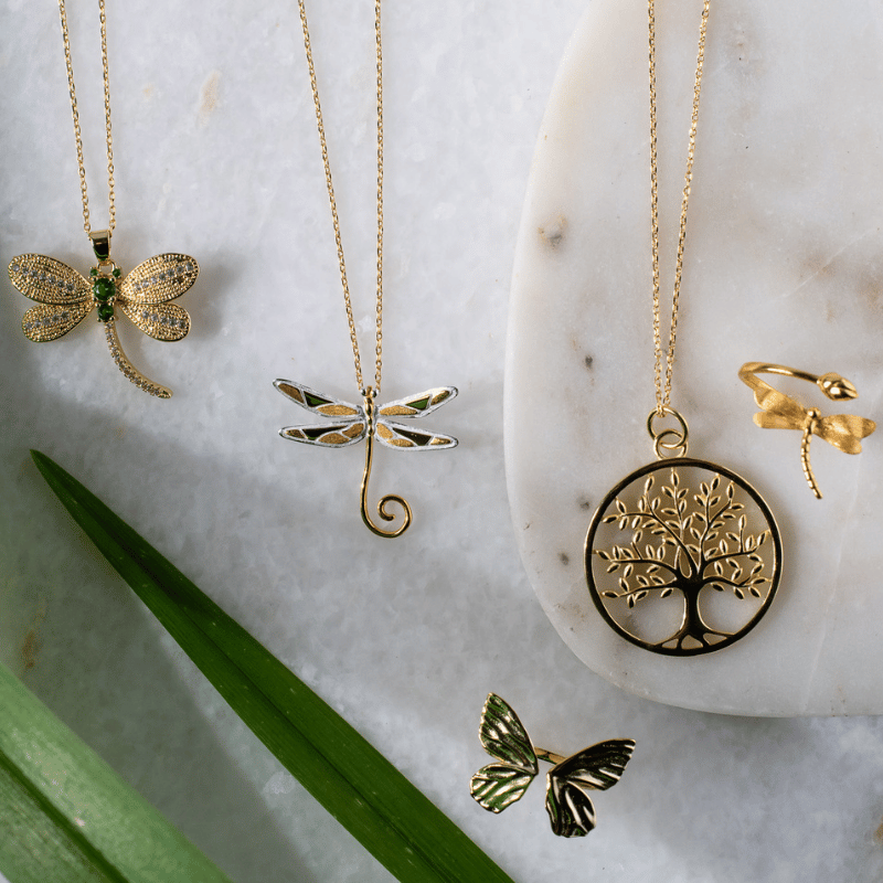 Sterling Silver Dragonfly Pendant Necklace for Spiritual Growth