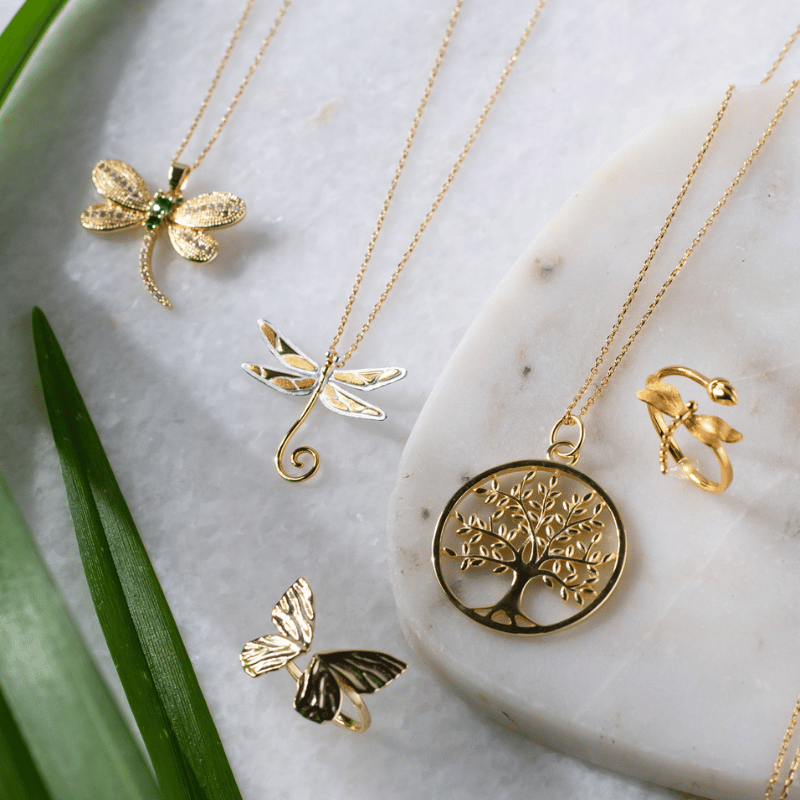 Sterling Silver Dragonfly Pendant Necklace for Spiritual Growth