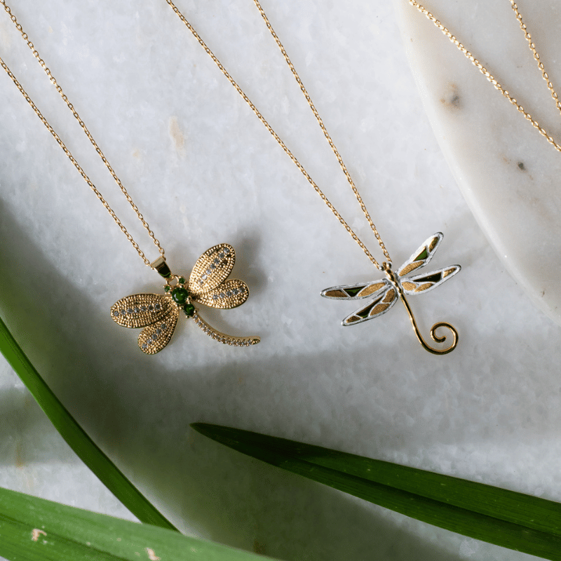 Sterling Silver Dragonfly Pendant Necklace for Spiritual Growth