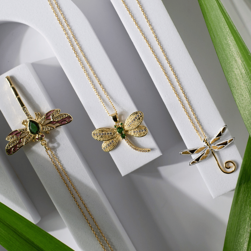 Sterling Silver Dragonfly Pendant Necklace for Spiritual Growth